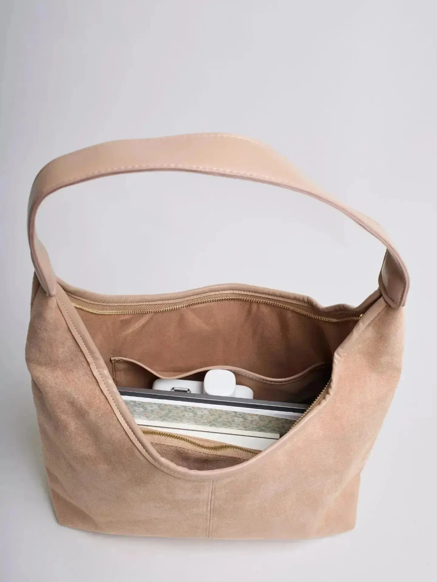 Suede Daily Leather Tote - Image 26