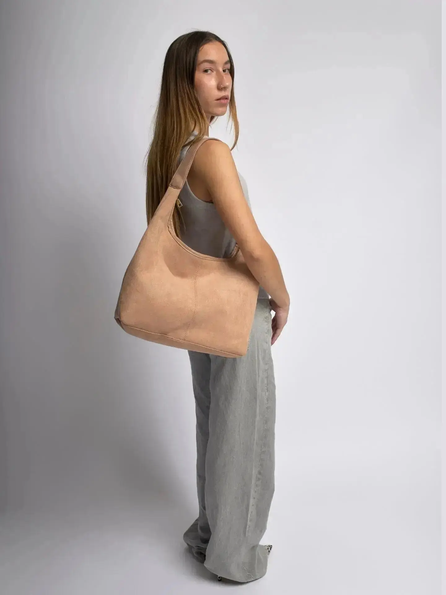 Suede Daily Leather Tote - Image 28